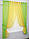 Кухонні штори (265х170см.). Колір салатовий з жовтим. Код 017к 50-101, фото 2