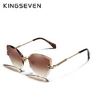 Женские градиентные солнцезащитные очки KINGSEVEN N801 Brown Gradient