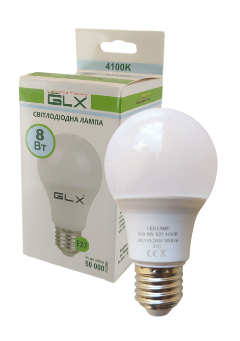 Светодиодная LED лампа A60 GLX 12W 4100К Е27 155-285V 1320Lm Premium - фото 1 - id-p1725071524