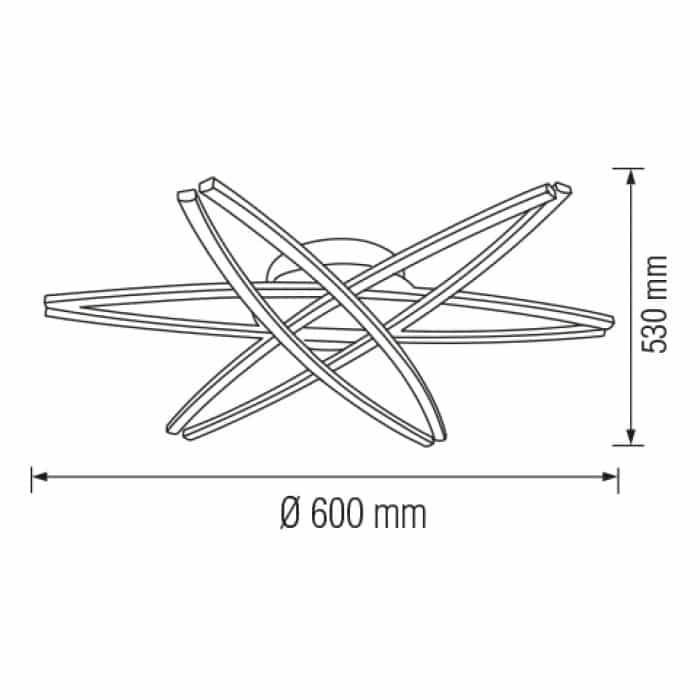 Світлодіодна люстра AVALON 35W HOROZ ELECTRIC 019-018-0035-010