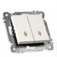 МЕXАНІЗМ ВИМИКАЧА 2 КЛ, ПРОXІДНИЙ, 10А, RITA, MUTLUSAN, БІЛИЙ