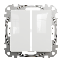 Вимикач 2-кл. прохідний Sedna Design білий (арт. SDD111108)