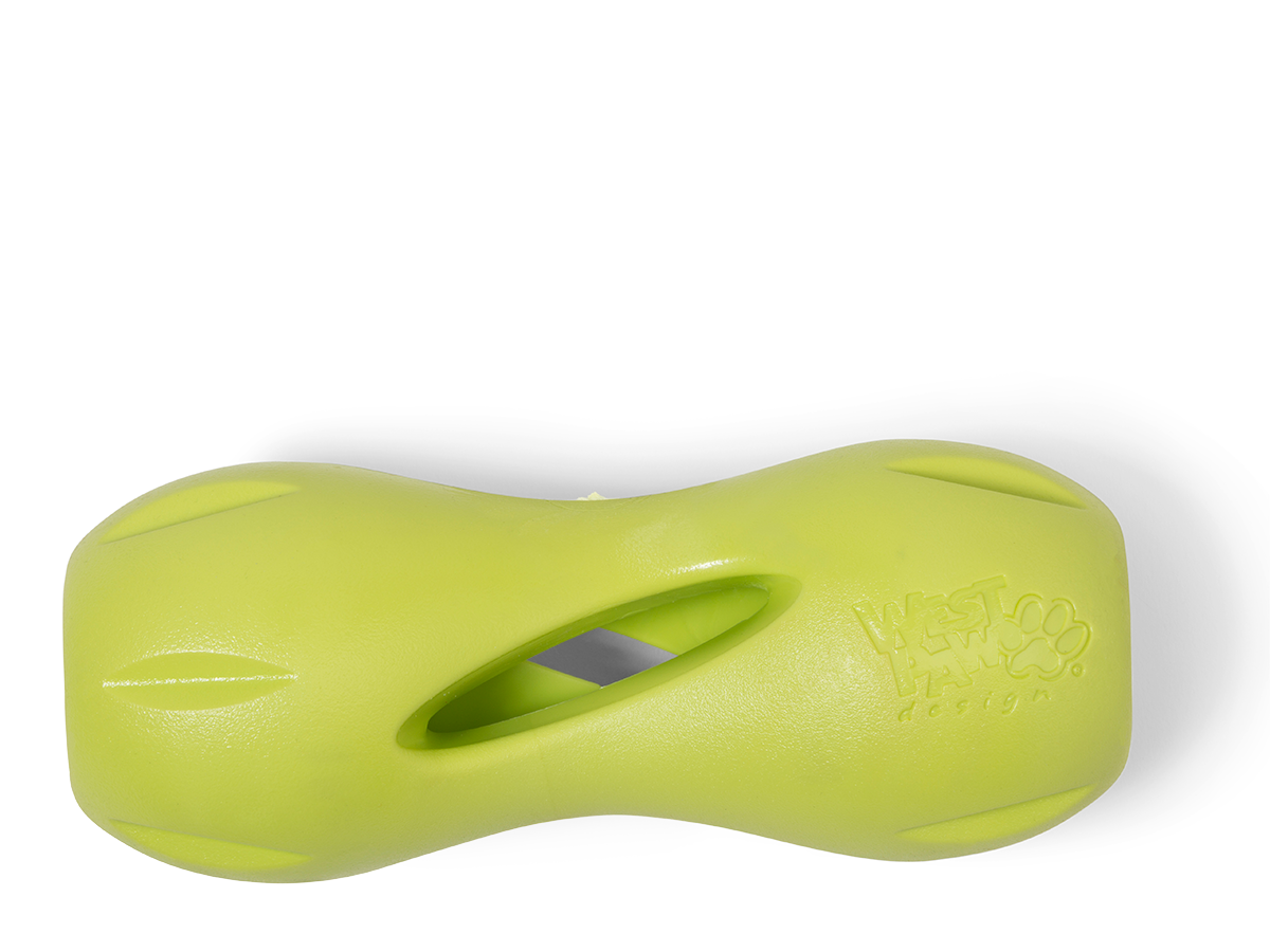 Іграшка для собак West Paw Zogoflex Qwizl Treat для ласощів 14 см Cалатовий (ZG090GRN)