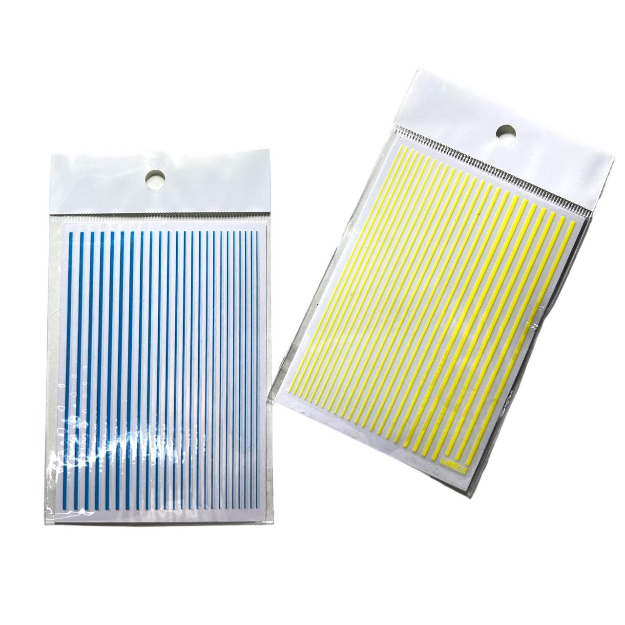 Гнучка жовто-блакитна стрічка для дизайну нігтів