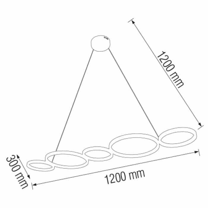 Світлодіодна люстра OLYMPIC 45W HOROZ ELECTRIC 019-035-0045-010
