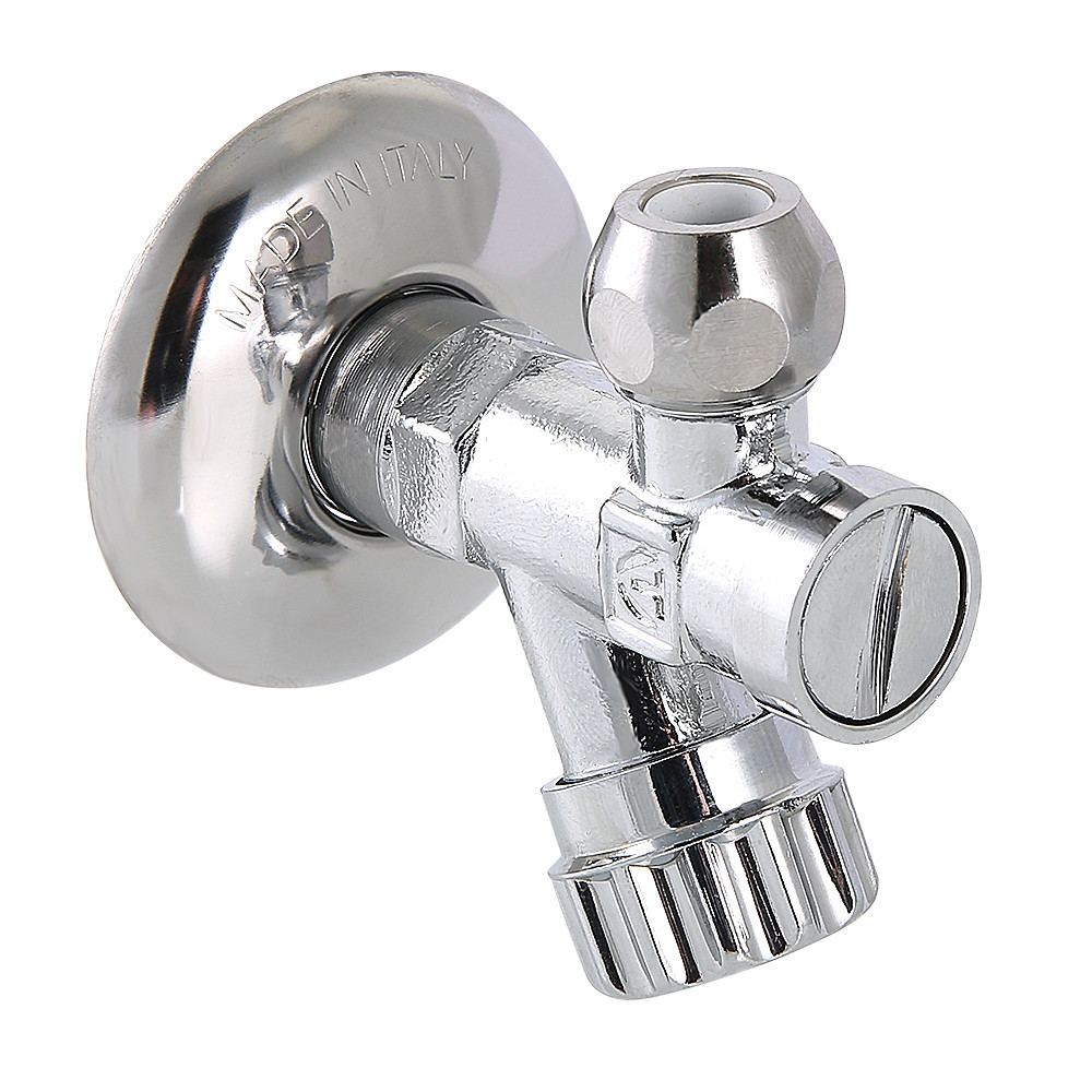 Кран кутовий для сантехприладів Valtec DN 1/2"хM10 з фільтром (Італія) VT.282.GBC.0410