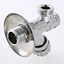 Кран кутовий для сантехприладів Valtec DN 1/2"х3/8" з фільтром (Італія) VT.282.GBC.0403, фото 7