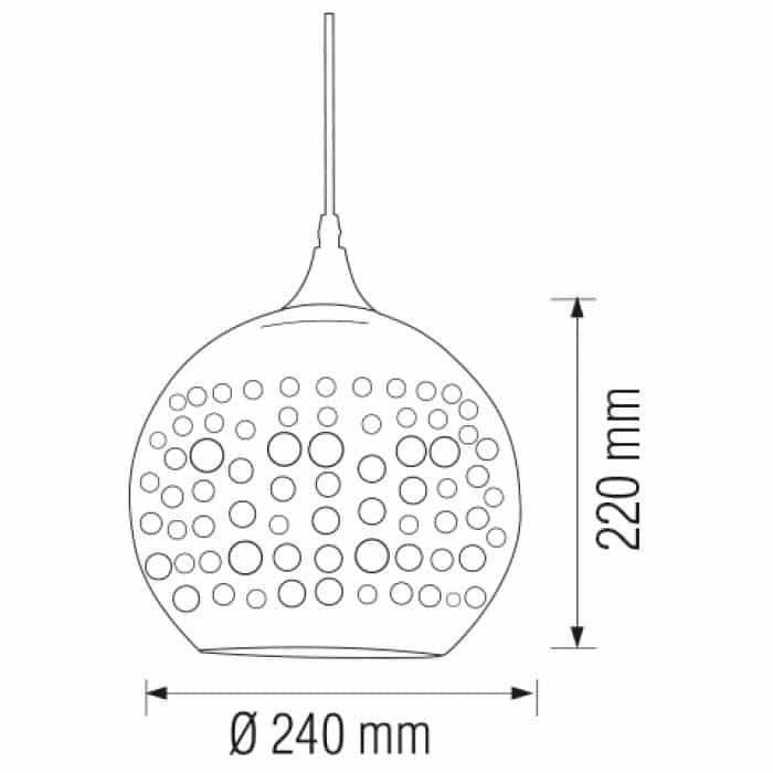 Світильник підвісний RADIAN Е27 3D-ефект круглий хром HOROZ ELECTRIC 021-007-0001-010