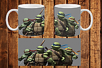 Чашка белая керамическая "Черепашки-ниндзя" Teenage Mutant Ninja Turtles  ABC