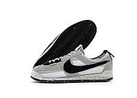 Мужские кроссовки Nike Cortez x Union (серые с чёрным) демисезонные повседневные кроссы К14301 тренд