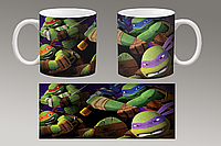 Чашка белая керамическая "Черепашки-ниндзя" Teenage Mutant Ninja Turtles  ABC
