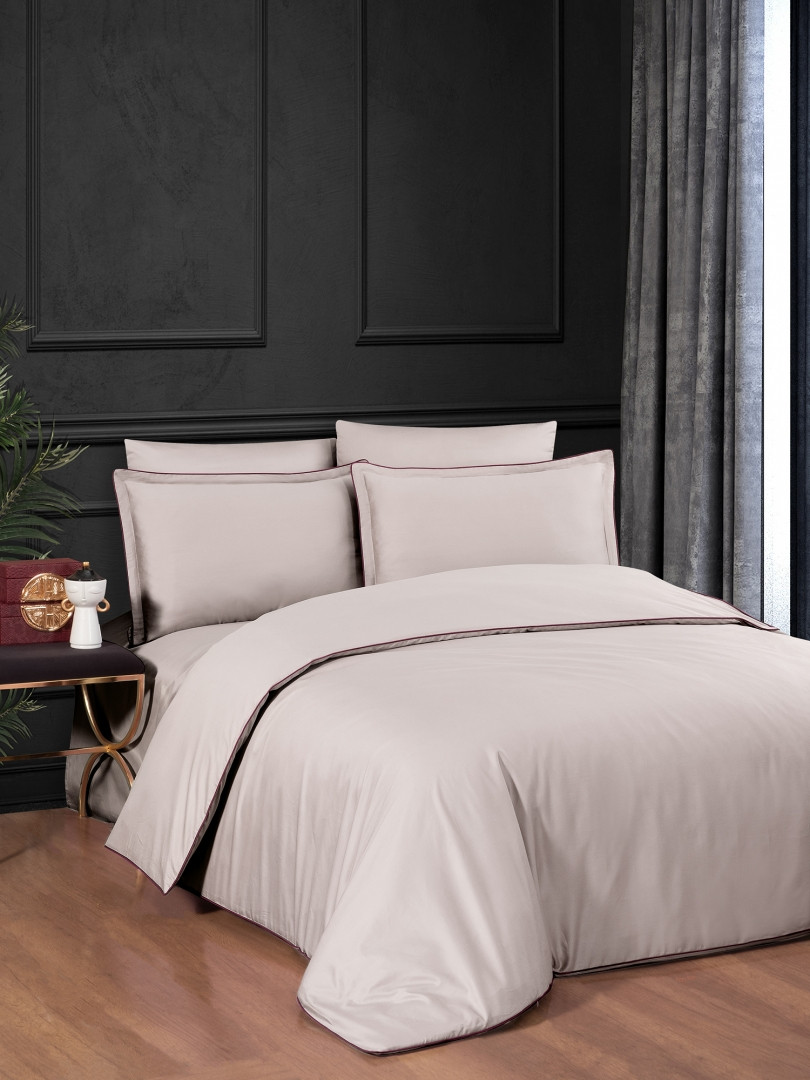 Сімейна Постільна Білизна La Romano Premium Satin 300TC Lucca Violet 160х220см (2 шт), фото 1