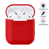 Чохол для навушників Airpods Apple 1/2 Червоний, футляр для навушників аірподсів (чехол для наушников)