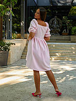 Вишукана жіноча сукня з костюмноі тканини 46/48, рожевий