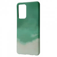 Чехол с мягкой подкладкой WAVE Watercolor Case (TPU) Samsung Galaxy A52 (A525) dark green/gray Зеленый