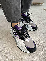Женские кроссовки New Balance 990 Violet (чёрно-белые) красивые молодежные демисезонные кроссы NB0020 тренд
