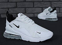 Женские летние кроссовки Nike Air Max 270 (белые) качественные спортивные тонкие кроссы К11600 тренд