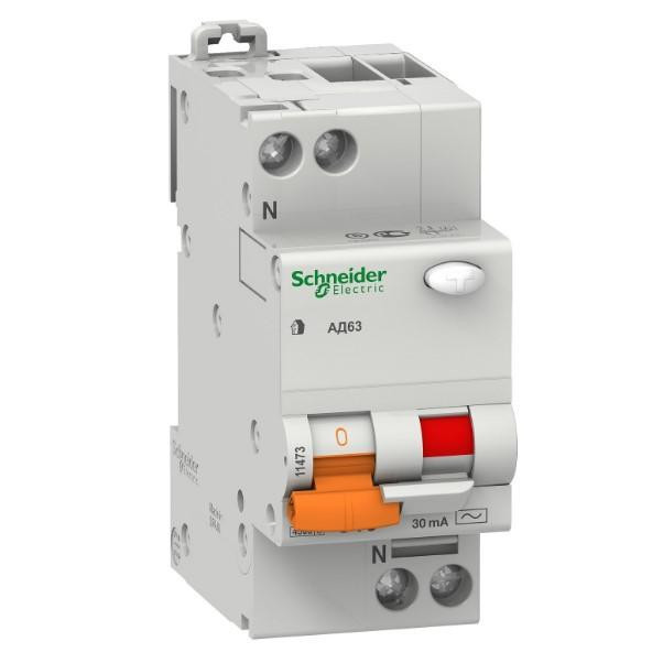 Диф автомат АД63, 2П 16А/30 мА, Schneider