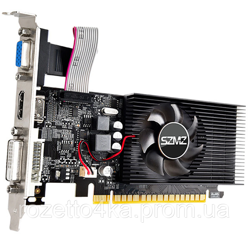 Видеокарта GeForce GT730 4GB DDR3 128bit VGA DVI HDMI Низкопрофильная - фото 1 - id-p1897542511