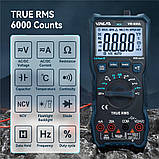 Мультиметр Venlab VM-600A (AC/DC: 750V/1000V; 20A; 100mF; 10MHz; 60MOm; 6000 звітів) з термопарою (1000 °C), фото 4