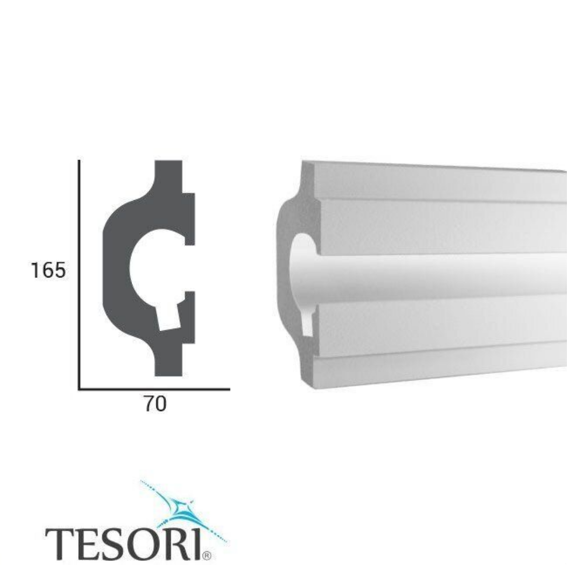 Молдинг TesoriKD 119 (1.15 м), Світлодіодні системи непрямого освітлення з пінополістиролу.