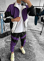 Мужской спортивный костюм ветровка и штаны (фиолетовый) ksp6 классный комплект из плащевки для парней тренд
