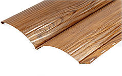 Сайдинг Металевий Блок Хаус Мат, Глянець Під Дерево Дуб 3Д