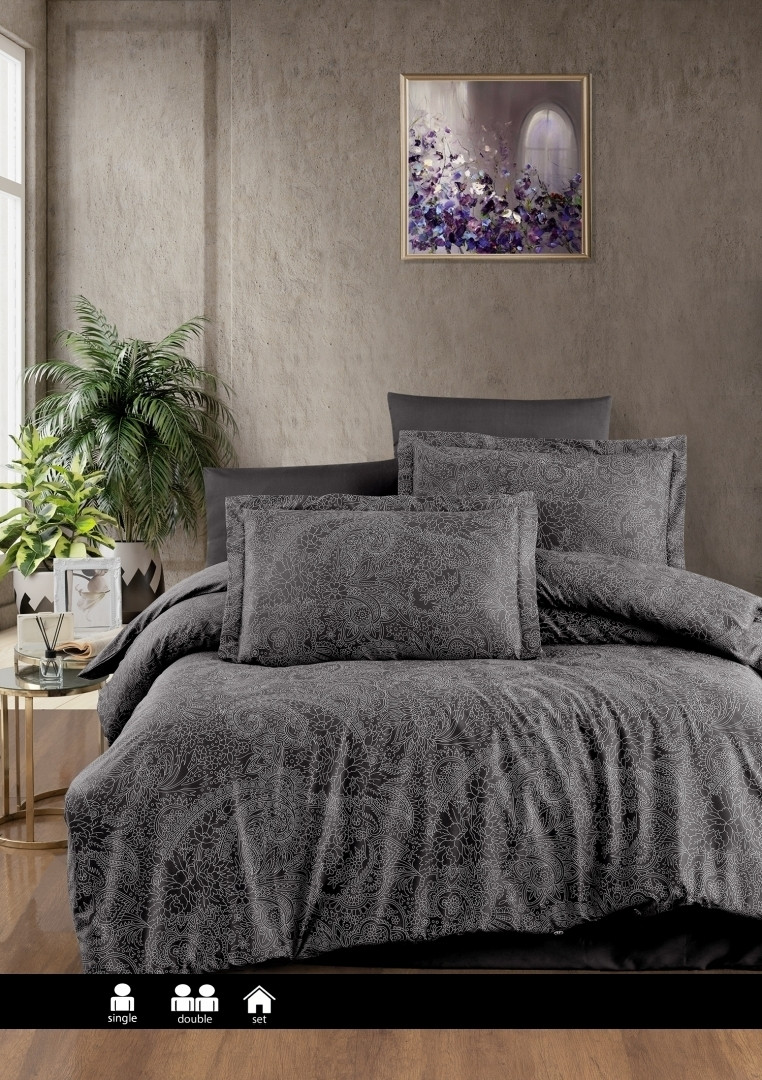 Постільна білизна сатин First Choice Cotton Satin Neva Polama Туреччина двоспальна євро 200х220см