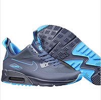 42-45 Nike Air Max 90 синие кроссовки мужские Найк Аир Макс 90 текстиль