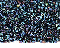DBC0002/11 Cut Металлик синий ирис японский граненный бисер Miyuki Delica Cut.1грамм