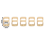 Пряжка, колір - бронза, 5*8 мм №9, фото 2