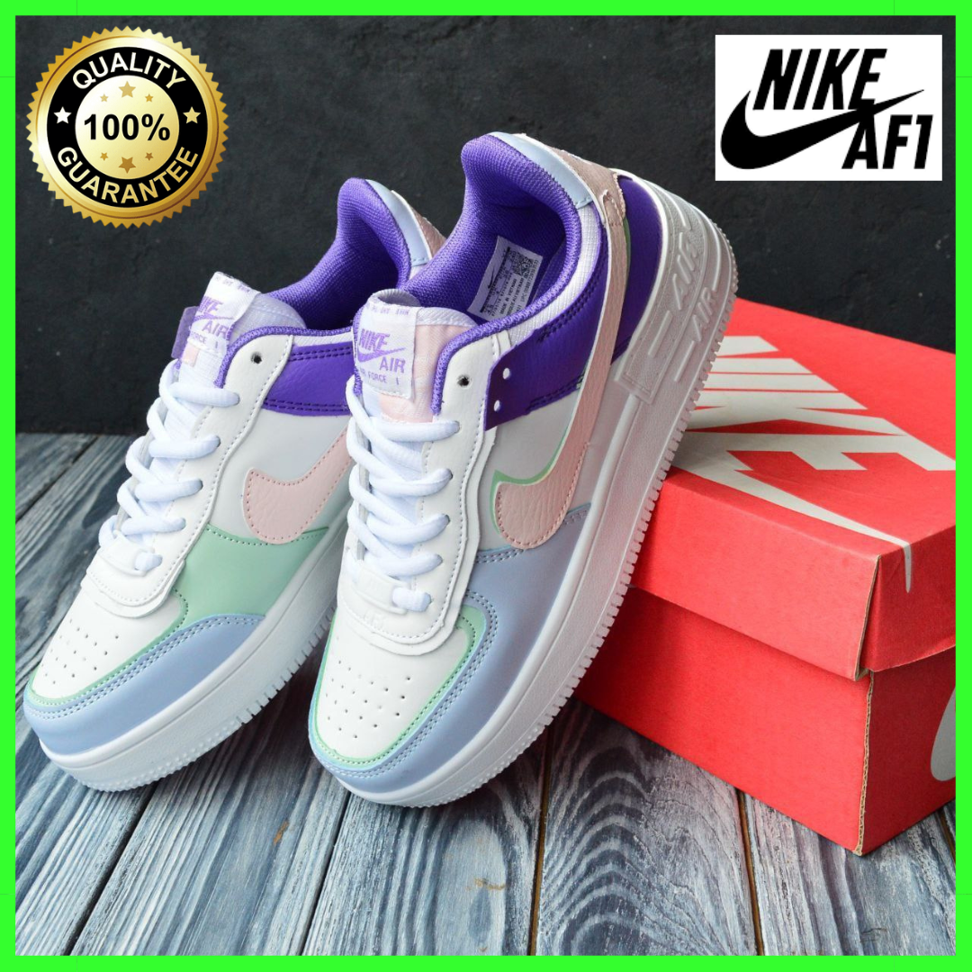 Женские летние кроссовки Nike Air Jordan Shadow белые с фиолетовым - фото 1 - id-p1897583995