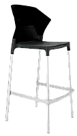 Барный стул Papatya Ego-S черное сиденье, верх черный