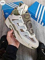Чоловічі Кросівки Adidas Niteball White Olive / Адідас Найтбал Білі з Оливковим, фото 2
