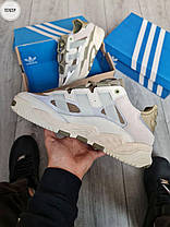 Чоловічі Кросівки Adidas Niteball White Olive / Адідас Найтбал Білі з Оливковим, фото 3