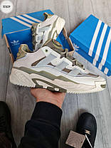 Чоловічі Кросівки Adidas Niteball White Olive / Адідас Найтбал Білі з Оливковим, фото 4