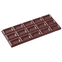 Форма для шоколада "Плитка" 3 шт прозрачный L 142 мм W 63 мм H 6 мм V 47 мл серия BEAN TO BAR Chocolate World