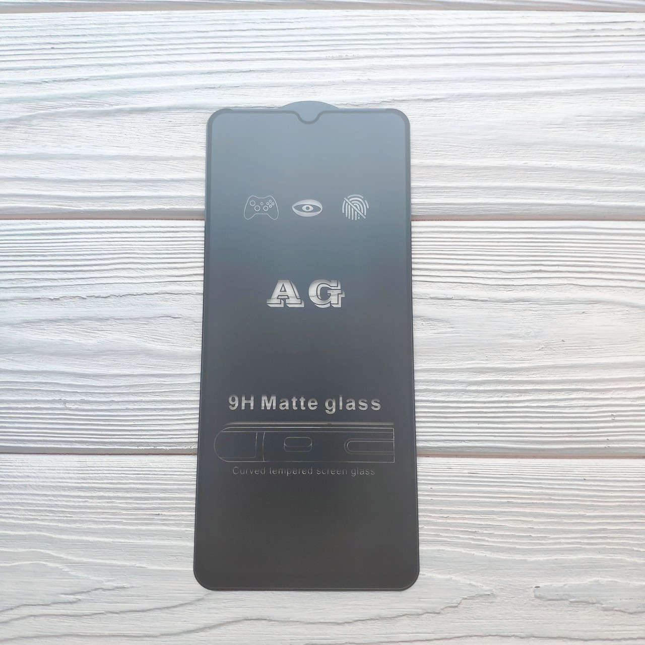 Захисне скло AG Matte Full Glue для Xiaomi Redmi 12C Матове Чорне