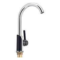 Смеситель для кухни Qtap Grand QTGRABCR007F Chrome/Black