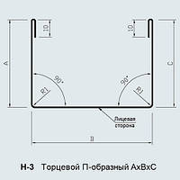 Нащельник H3, Короб п-образный, 50*122*50 Tehma