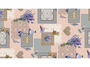 Термосерветка на нетканній основі 0,98*0,58м №15 пластик Лаванда with love ТМ Bona Domus FG