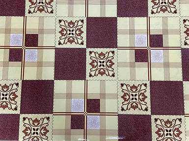 Термосерветка на нетканній основі 0,98*0,58м №15 пластик Жовто-коричневі квадрати ТМ Bona Domus FG