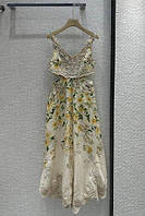 Льняное платье Zimmermann с цветочным принтом и вышивкой new 2023