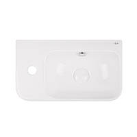 Раковина Qtap Tern 450х260х155 White с донным клапаном QT17115117LW