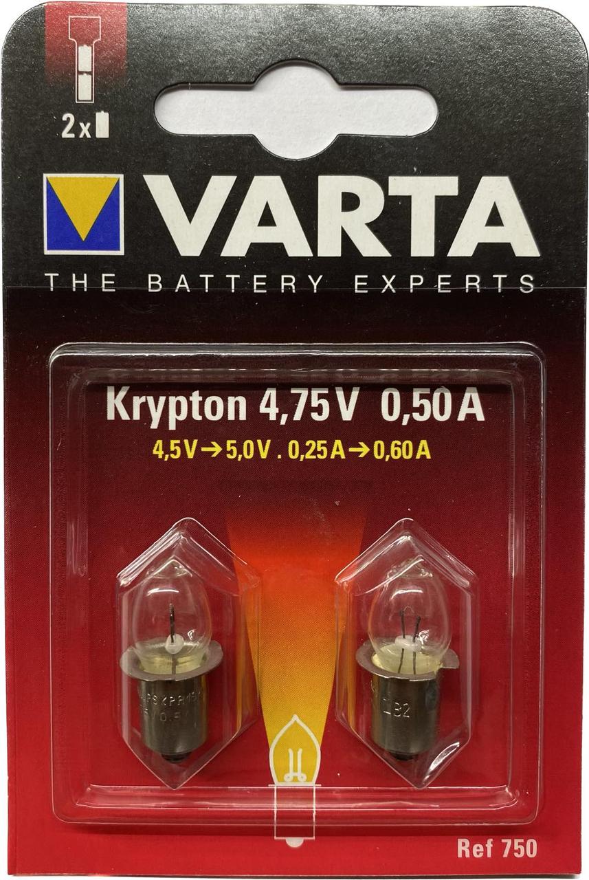 Лампочка Varta 750 для ліхтаря, криптон 4,75V 0,5A