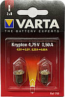 Лампочка Varta 750 для ліхтаря, криптон 4,75V 0,5A