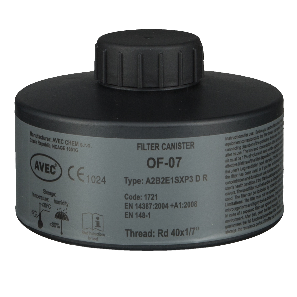 Фільтр для протигаза OF-07 M (А2В2Е1SXP3DR) Медапаратура, фото 1