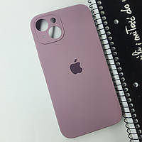 Силиконовый чехол лиловый закрытый низ защита камеры для Apple iPhone 13 силикон кейс накладка на айфон 13