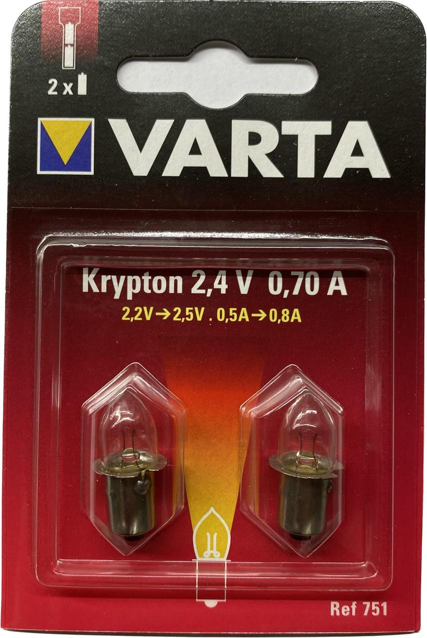 Лампочка Varta 751 для ліхтаря, криптон 2,4V 0,7 A