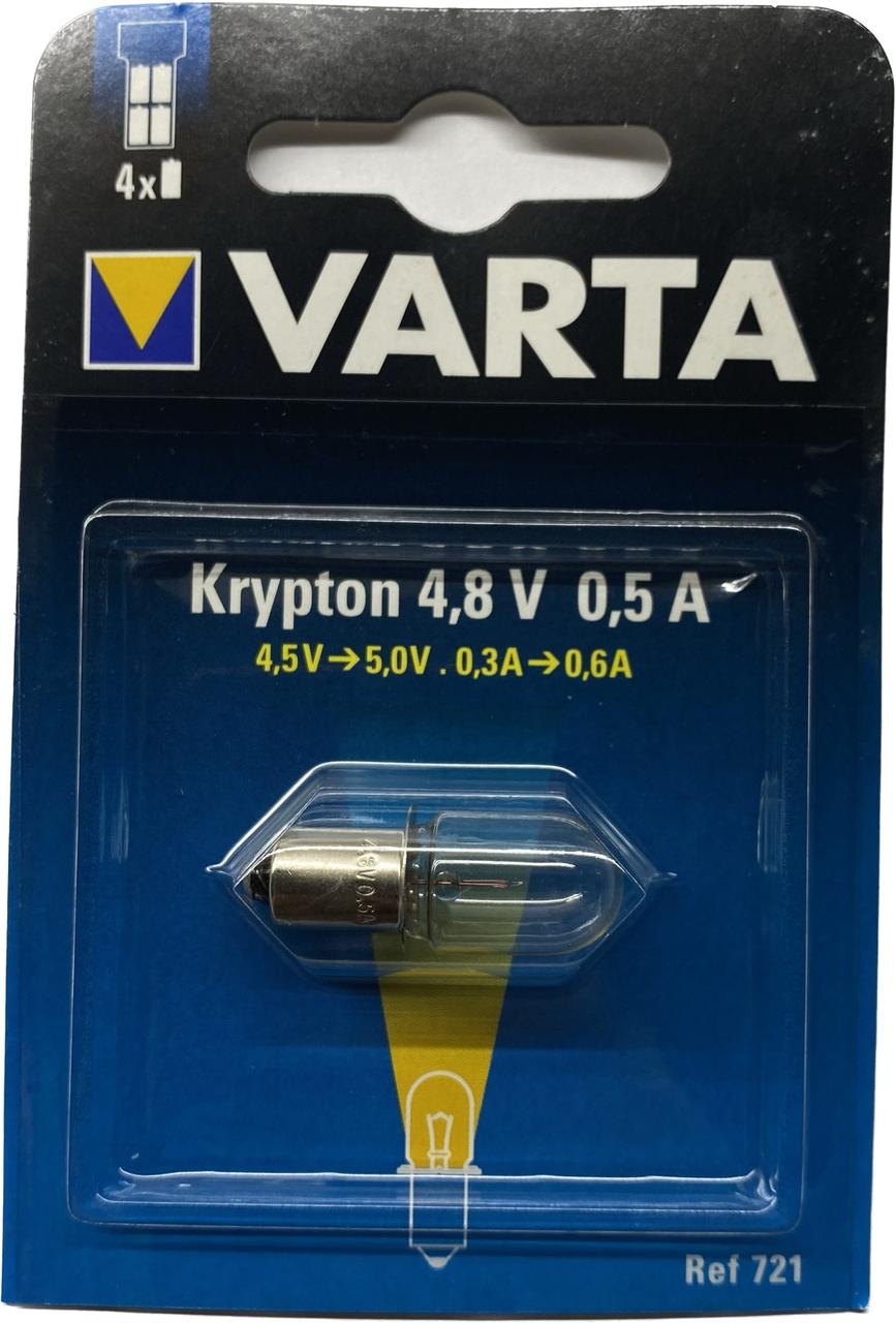 Лампочка Varta 721 для ліхтаря, кпиптон, 4.8, 0.5 А